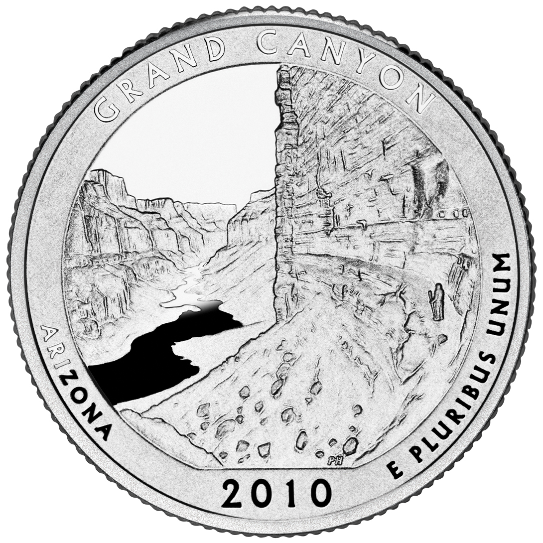 2010 America The Beautiful Quarters Coin Grand Canyon Arizona Proof Reverse