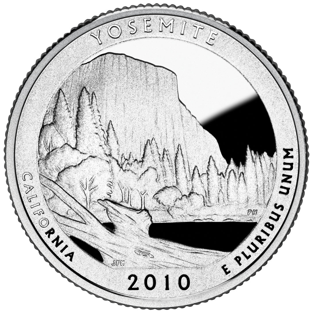 2010 America The Beautiful Quarters Coin Yosemite California Proof Reverse