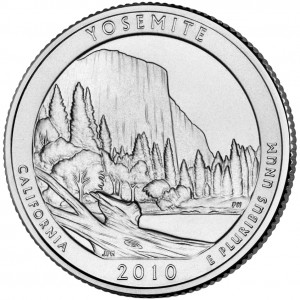 2010 America The Beautiful Quarters Coin Yosemite California Uncirculated Reverse