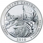 2010 America The Beautiful Quarters Five Ounce Silver Bullion Coin Grand Canyon Arizona Reverse