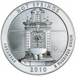 2010 America The Beautiful Quarters Five Ounce Silver Bullion Coin Hot Springs Arkansas Reverse