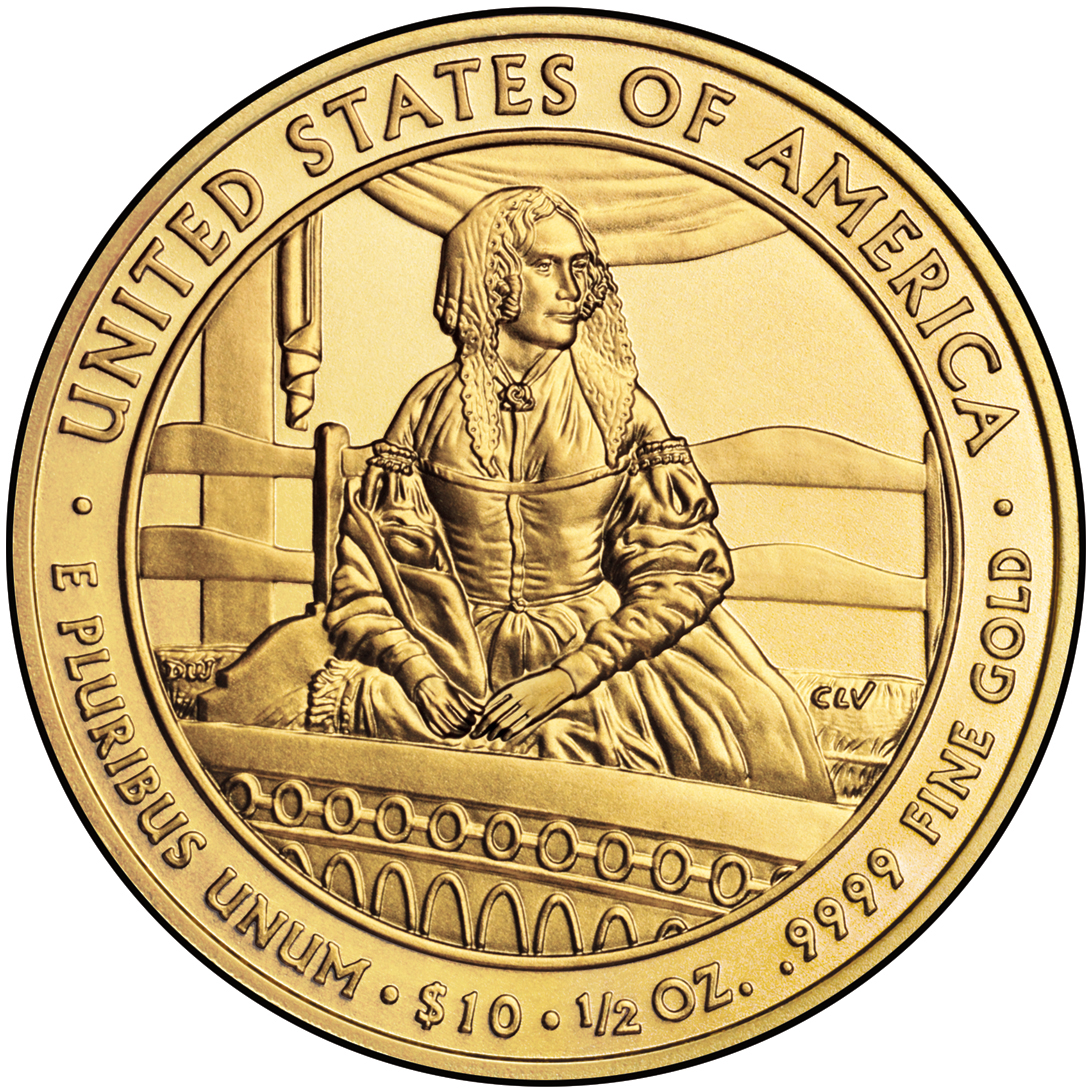 2010 First Spouse Gold Coin Jane Pierce Uncirculated Reverse