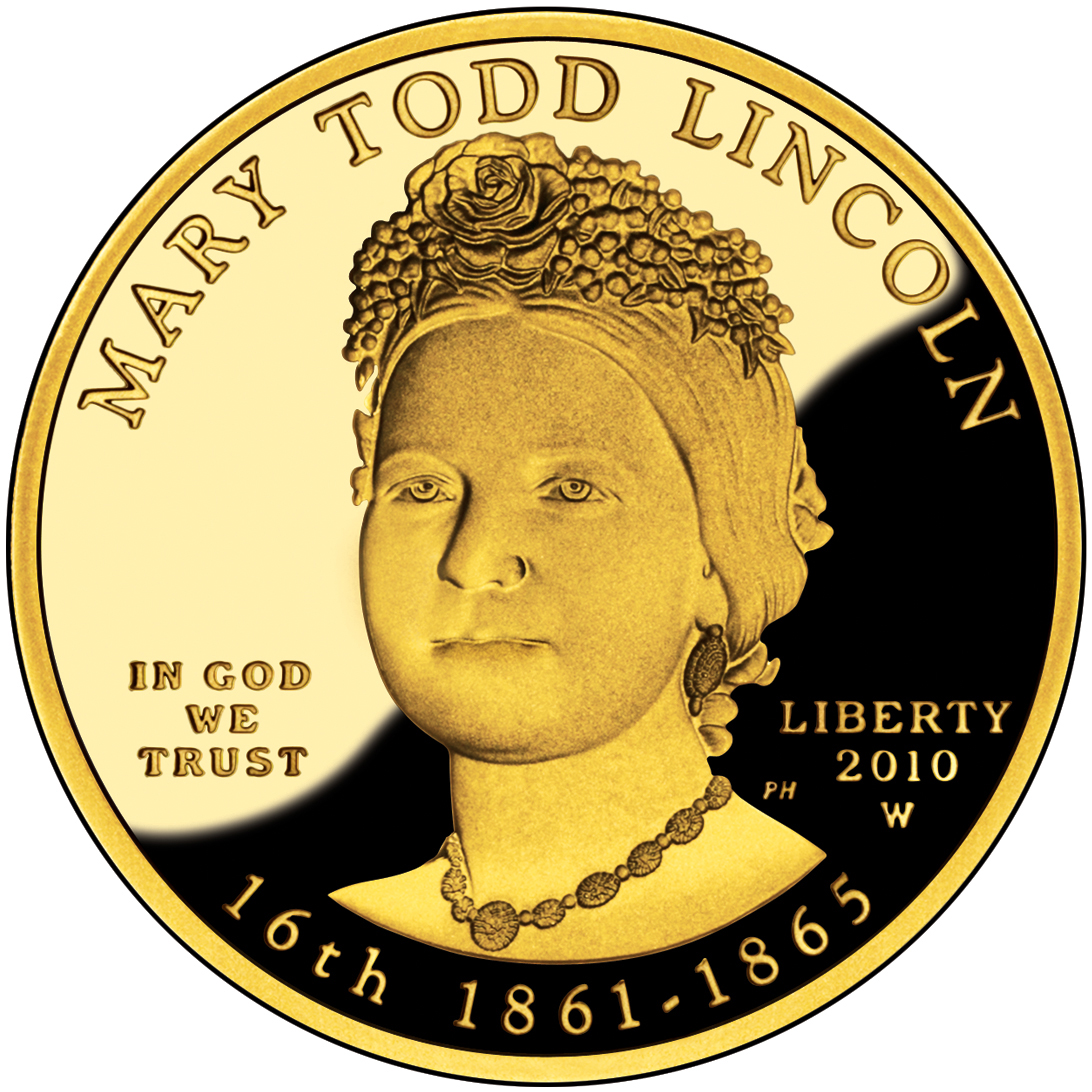 2010 First Spouse Gold Coin Mary Todd Lincoln Proof Obverse