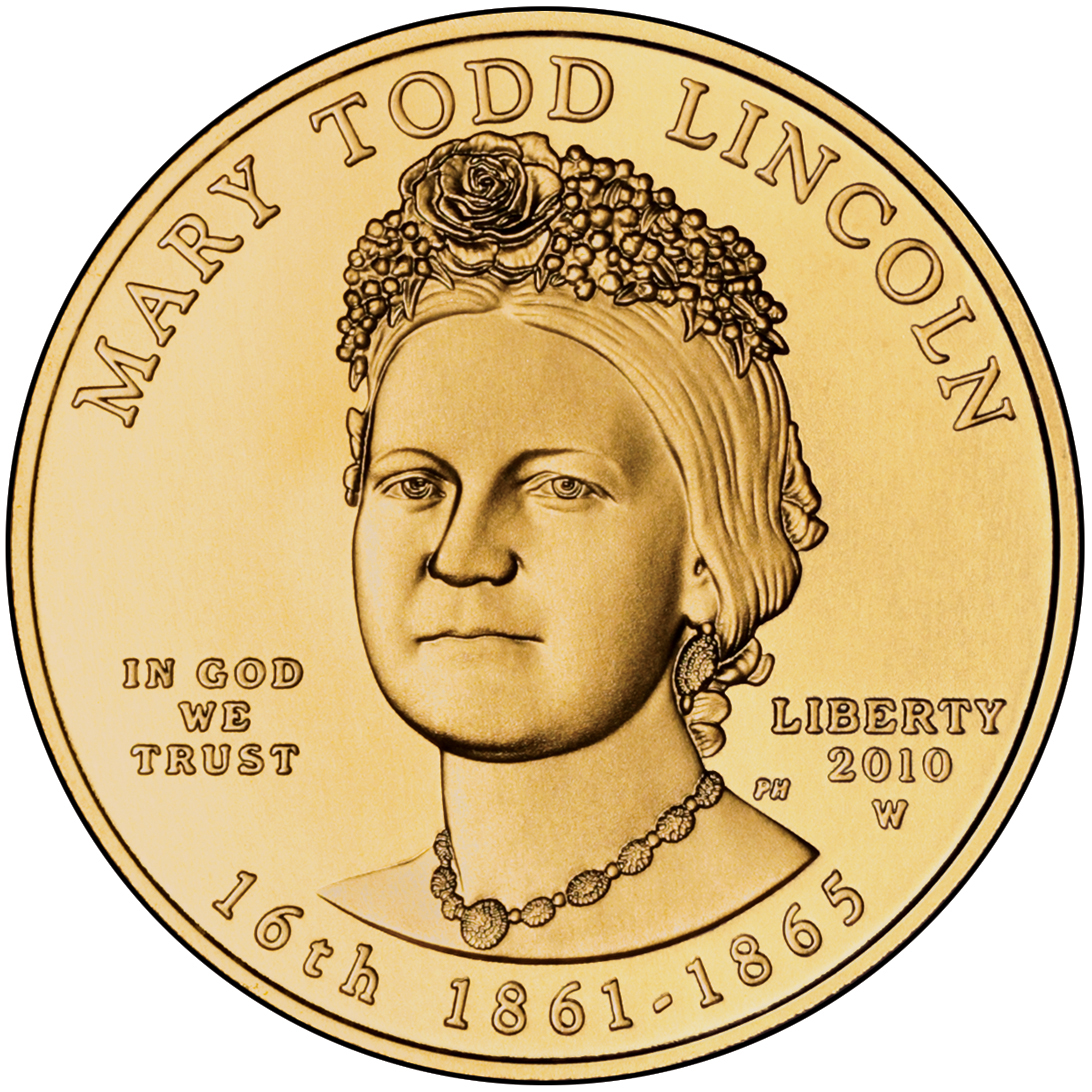 2010 First Spouse Gold Coin Mary Todd Lincoln Uncirculated Obverse