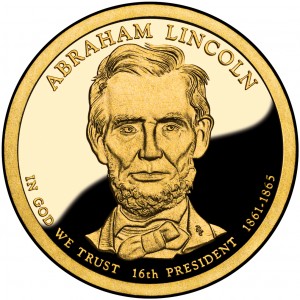 2010 D Abraham Lincoln Presidential Dollar Pos B from US Mint Roll in Coin Flip 