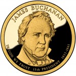 2010 Presidential Dollar Coin James Buchanan Proof Obverse