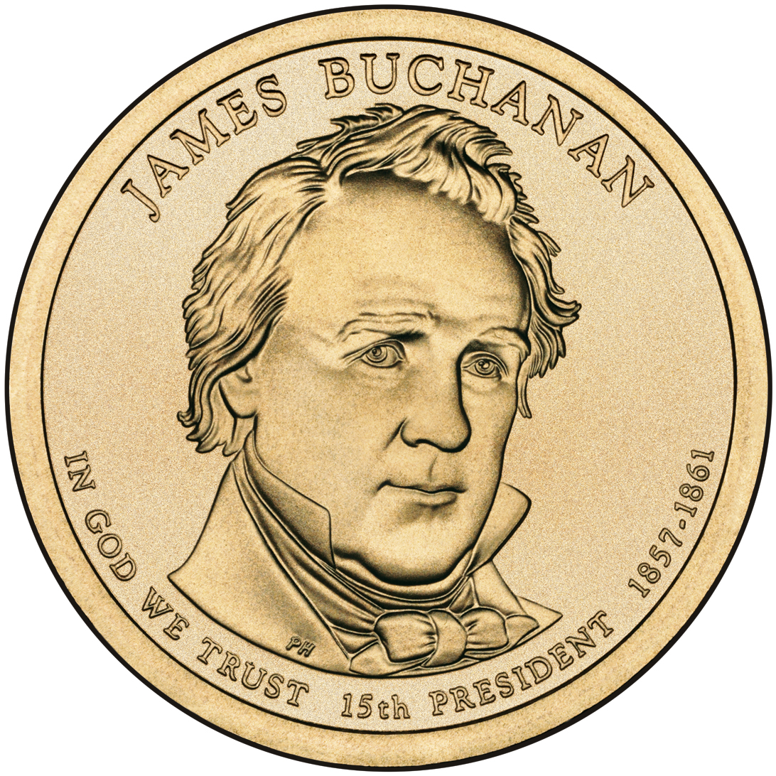 2010 Presidential Dollar Coin James Buchanan Uncirculated Obverse