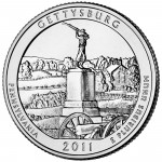 2011 America The Beautiful Quarters Coin Gettysburg Pennsylvania Uncirculated Reverse