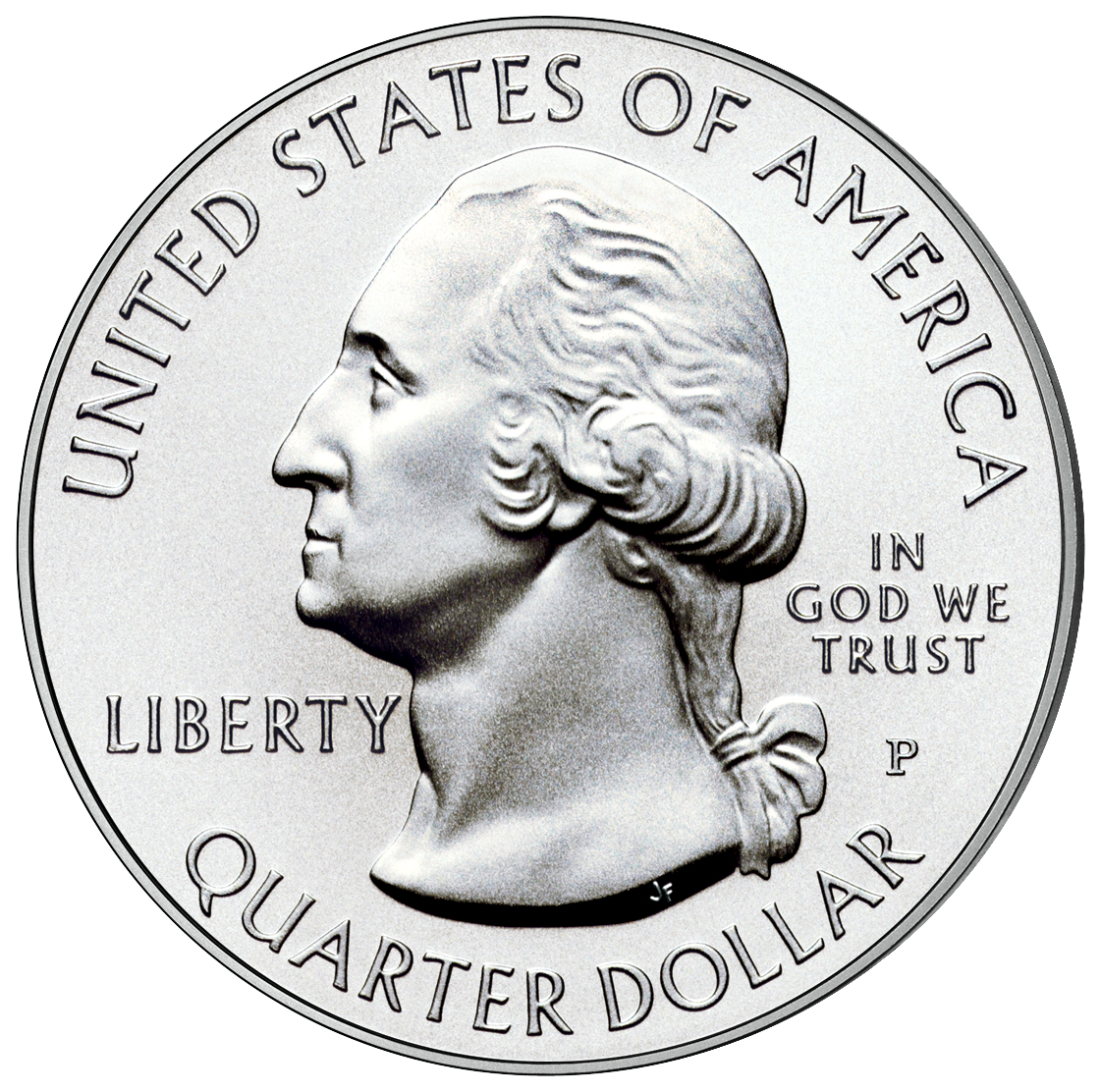 2011 America The Beautiful Quarters Five Ounce Silver Uncirculated Coin Obverse