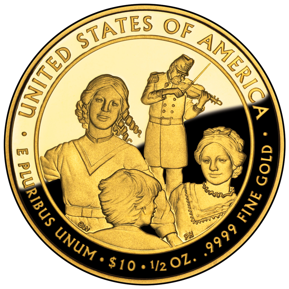 2011 First Spouse Gold Coin Eliza Johnson Proof Reverse