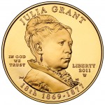 2011 First Spouse Gold Coin Julia Grant Uncirculated Obverse