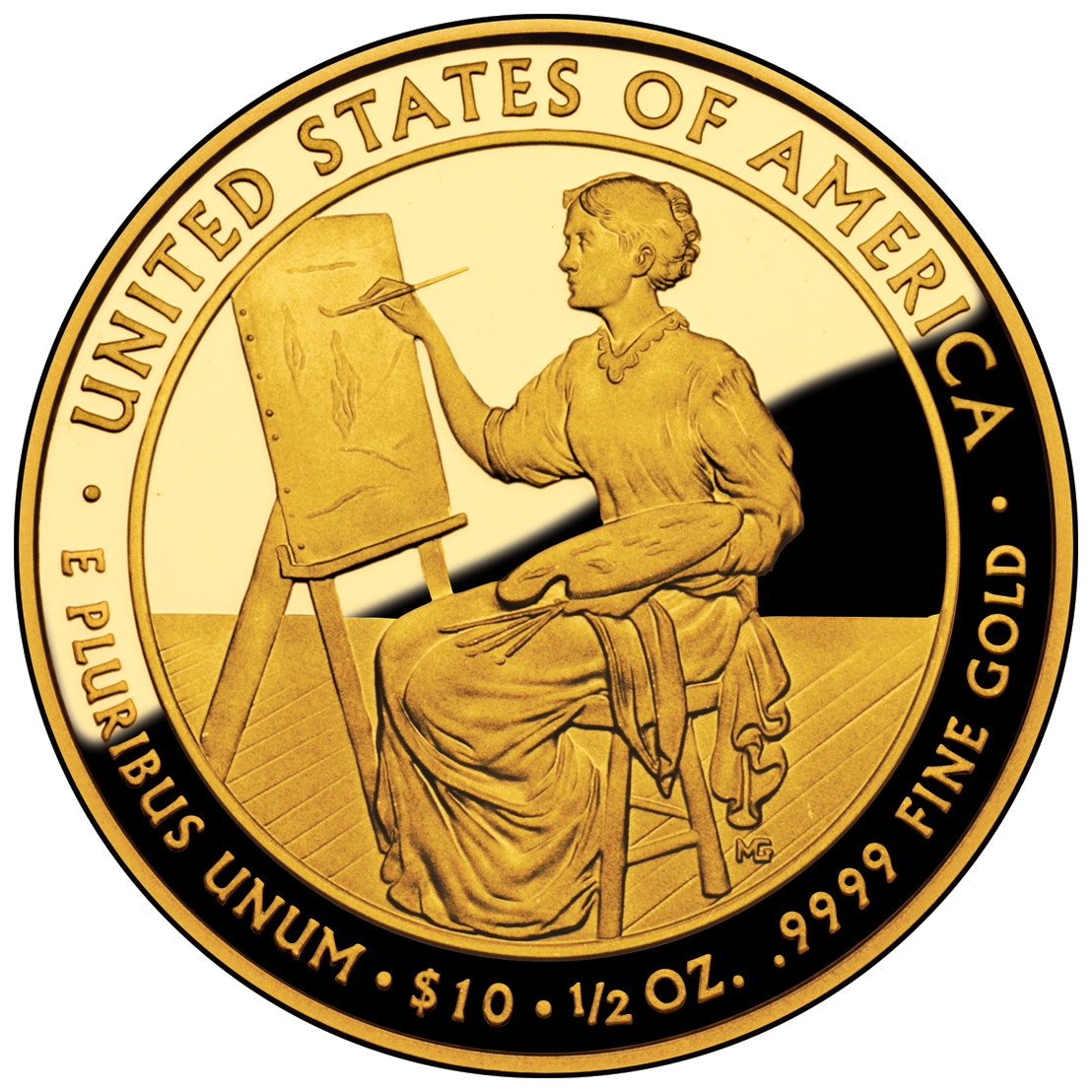 2011 First Spouse Gold Coin Lucretia Garfield Proof Reverse