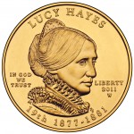 2011 First Spouse Gold Coin Lucy Hayes Uncirculated Obverse
