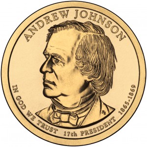 2011 S Andrew Johnson  Presidential Dollar Mint Proof from Proof Set 