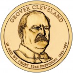 2012 Presidential Dollar Coin Grover Cleveland First Term Uncirculated Obverse