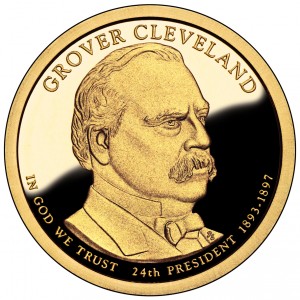 2012 D Grover Cleveland ~ Pos B ~ Presidential Dollar ~ From U.S 24 Mint Roll