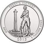 2013 America The Beautiful Quarters Coin Perrys Victory Ohio Uncirculated Reverse