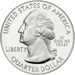 2013 America The Beautiful Quarters Five Ounce Silver Bullion Coin Obverse