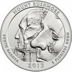 2013 America The Beautiful Quarters Five Ounce Silver Uncirculated Coin Mount Rushmore South Dakota Reverse