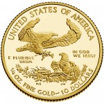 2013 American Eagle Gold Quarter Ounce Proof Coin Reverse
