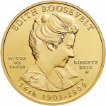 2013 First Spouse Gold Coin Edith Roosevelt Uncirculated Obverse