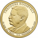 2013 Presidential Dollar Coin Theodore Roosevelt Proof Obverse