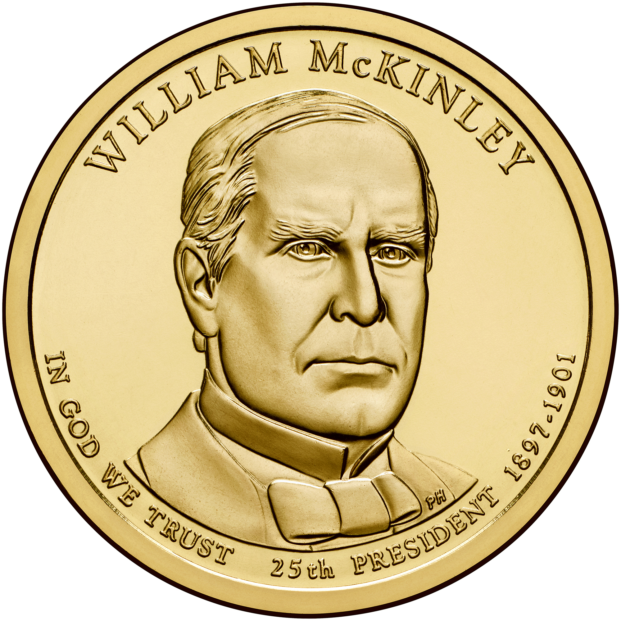2013 Presidential Dollar Coin William Mckinley Uncirculated Obverse