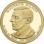2013 Presidential Dollar Coin Woodrow Wilson Proof Obverse