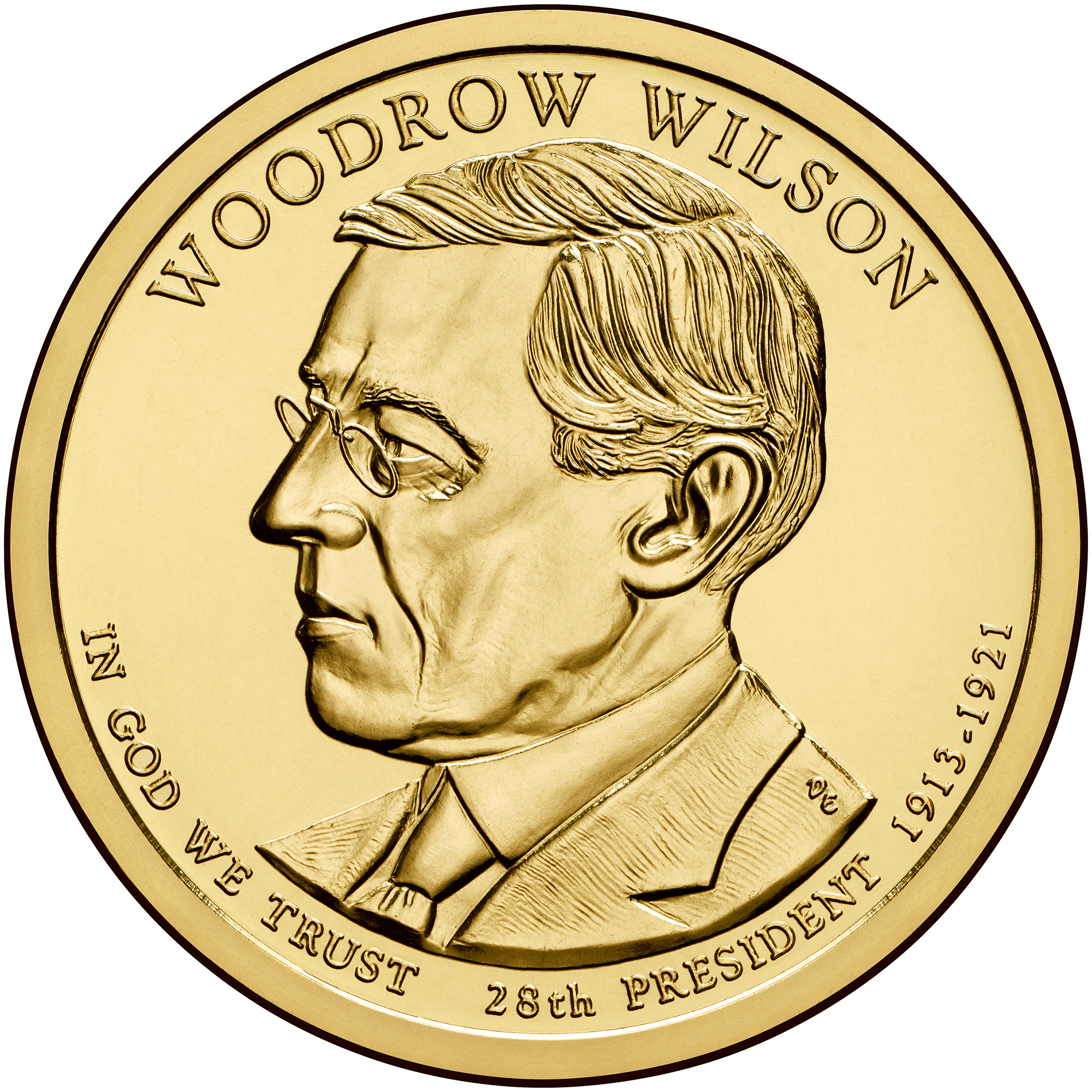 25-coin Bankroll of Presidential Dollars Uncirculated 2013 P Woodrow Wilson 