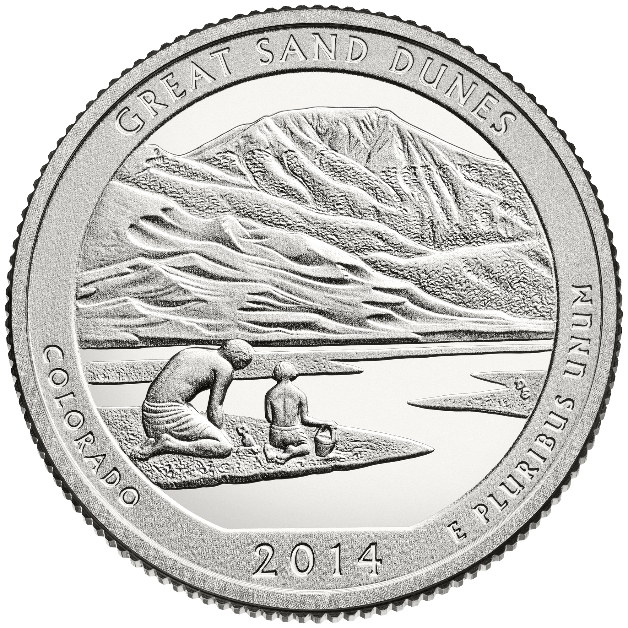 2014 America The Beautiful Quarters Coin Great Sand Dunes Colorado Proof Reverse