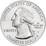 2014 America The Beautiful Quarters Five Ounce Silver Uncirculated Coin Obverse