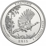 2015 America The Beautiful Quarters Coin Kisatchie Louisiana Uncirculated Reverse