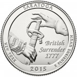 2015 America The Beautiful Quarters Coin Saratoga New York Uncirculated Reverse