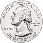 2015 America The Beautiful Quarters Five Ounce Silver Bullion Coin Obverse