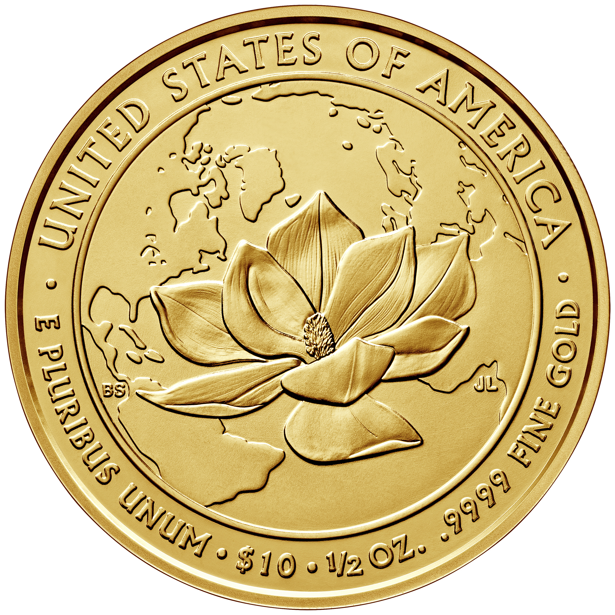 2015 First Spouse Gold Coin Jacqueline Kennedy Uncirculated Reverse