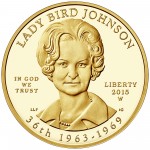 2015 First Spouse Gold Coin Lady Bird Johnson Proof Obverse