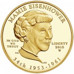 2015 First Spouse Gold Coin Mamie Eisenhower Proof Obverse