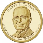 2015 Presidential Dollar Coin Harry S. Truman Proof Obverse