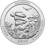 2016 America The Beautiful Quarters Five Ounce Silver Bullion Coin Shawnee Illinois Reverse