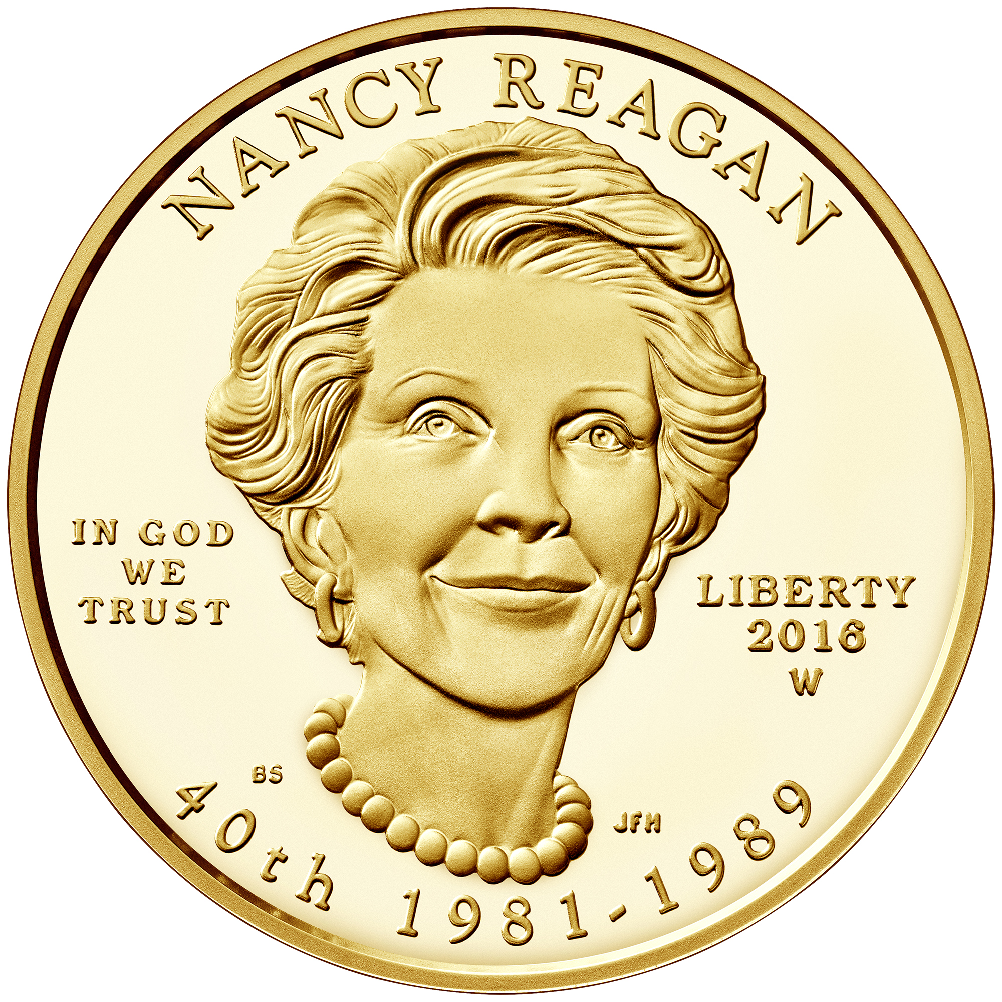 2016 First Spouse Gold Coin Nancy Reagan Proof Obverse