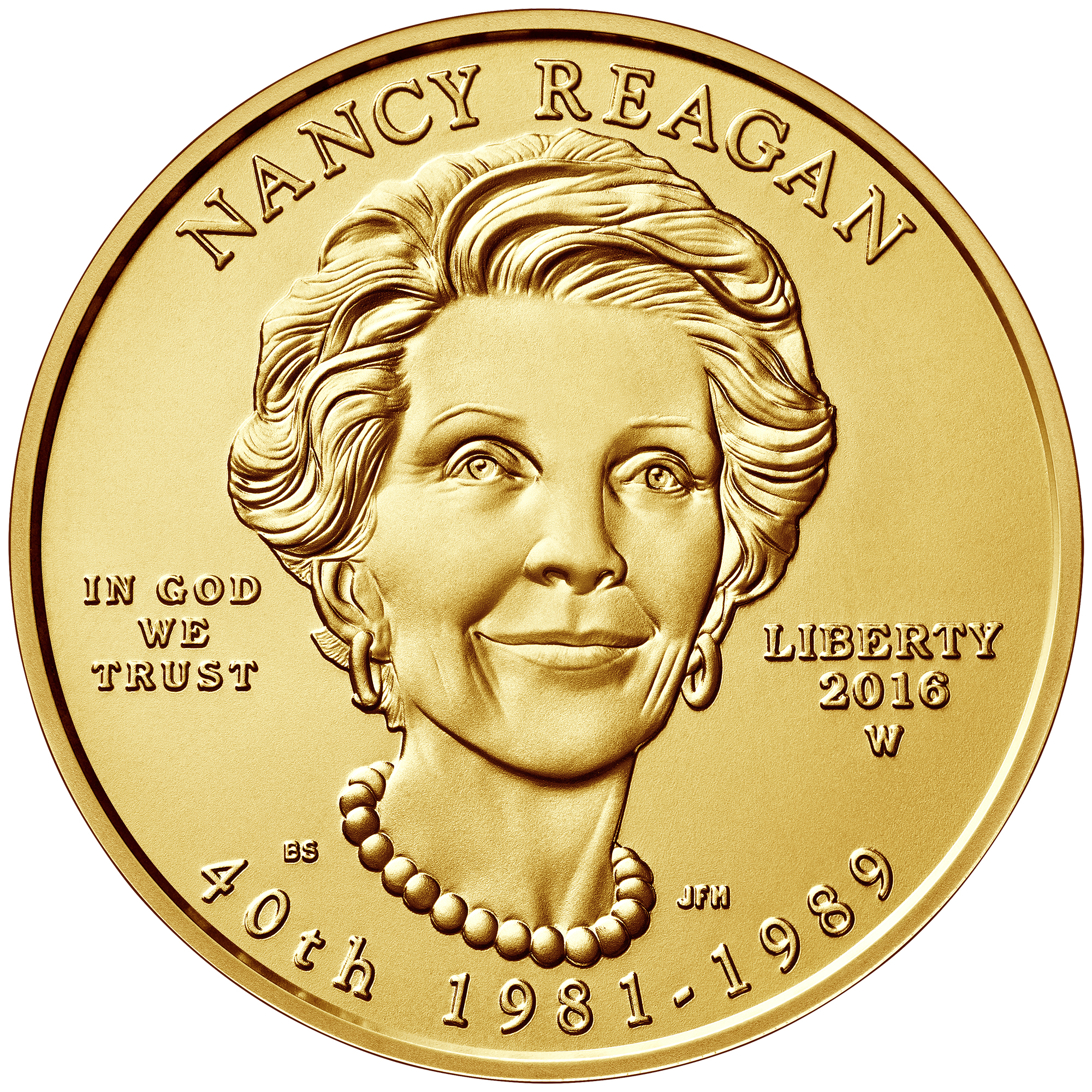 2016 First Spouse Gold Coin Nancy Reagan Uncirculated Obverse