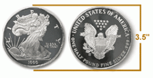 Replica -- 1999 Half-Pound Silver Eagle Source: The Washington Mint, LLC