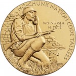 2008 Code Talkers Ho Chunk Nation Bronze Three Inch Medal Obverse