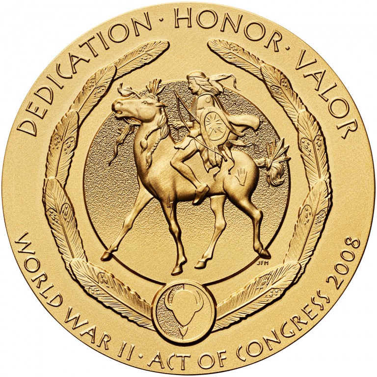 2008 Code Talkers Kiowa Tribe Bronze Three Inch Medal Reverse