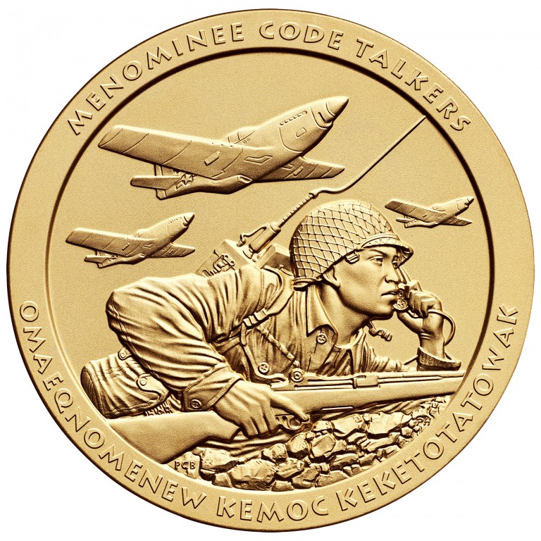 2008 Code Talkers Menominee Nation Bronze Three Inch Medal Obverse