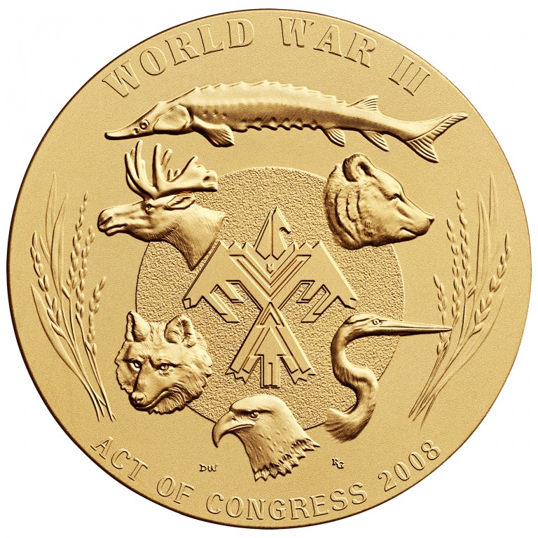 2008 Code Talkers Menominee Nation Bronze Three Inch Medal Reverse