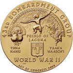 2008 Code Talkers Pueblo Of Laguna Tribe Bronze Three Inch Medal Reverse