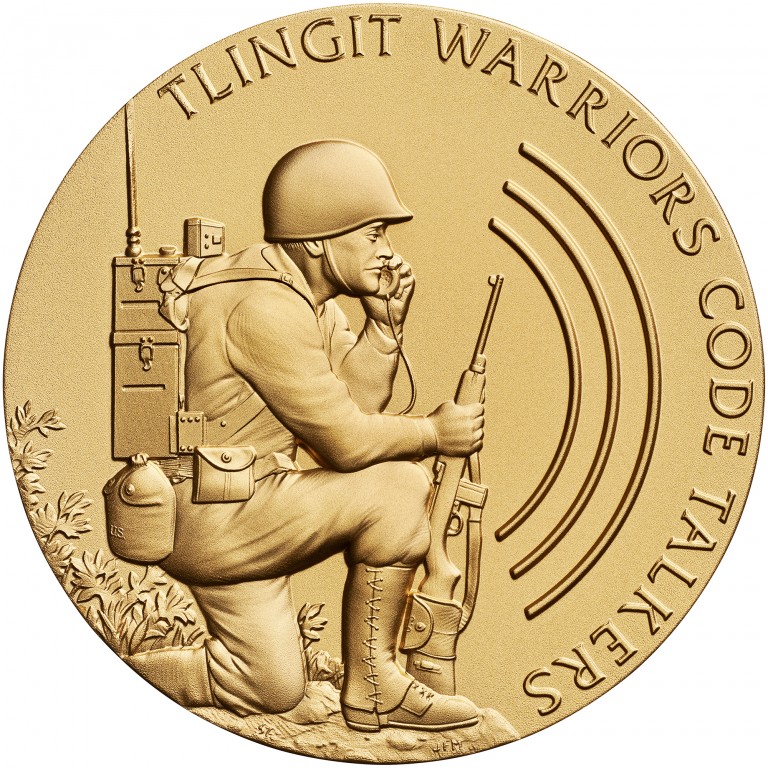 2008 Code Talkers Tlingit Tribe Bronze Three Inch Medal Obverse