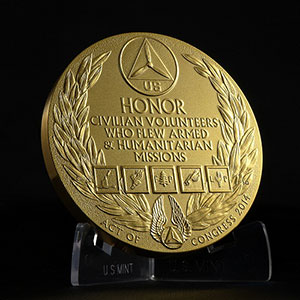 The Civil Air Patrol Congressional Gold Medal reverse