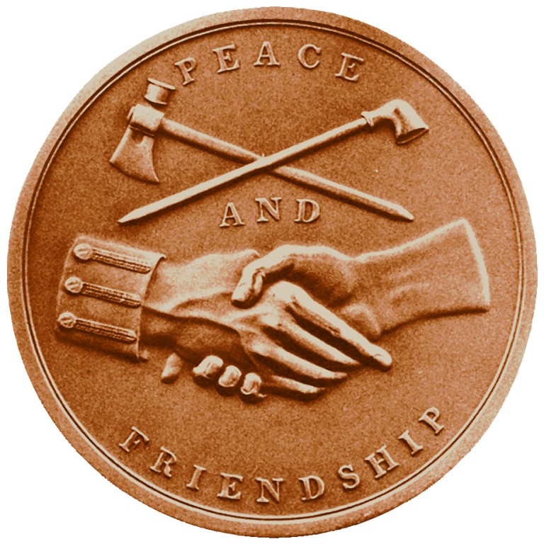 James K Polk Presidential Bronze Medal Reverse